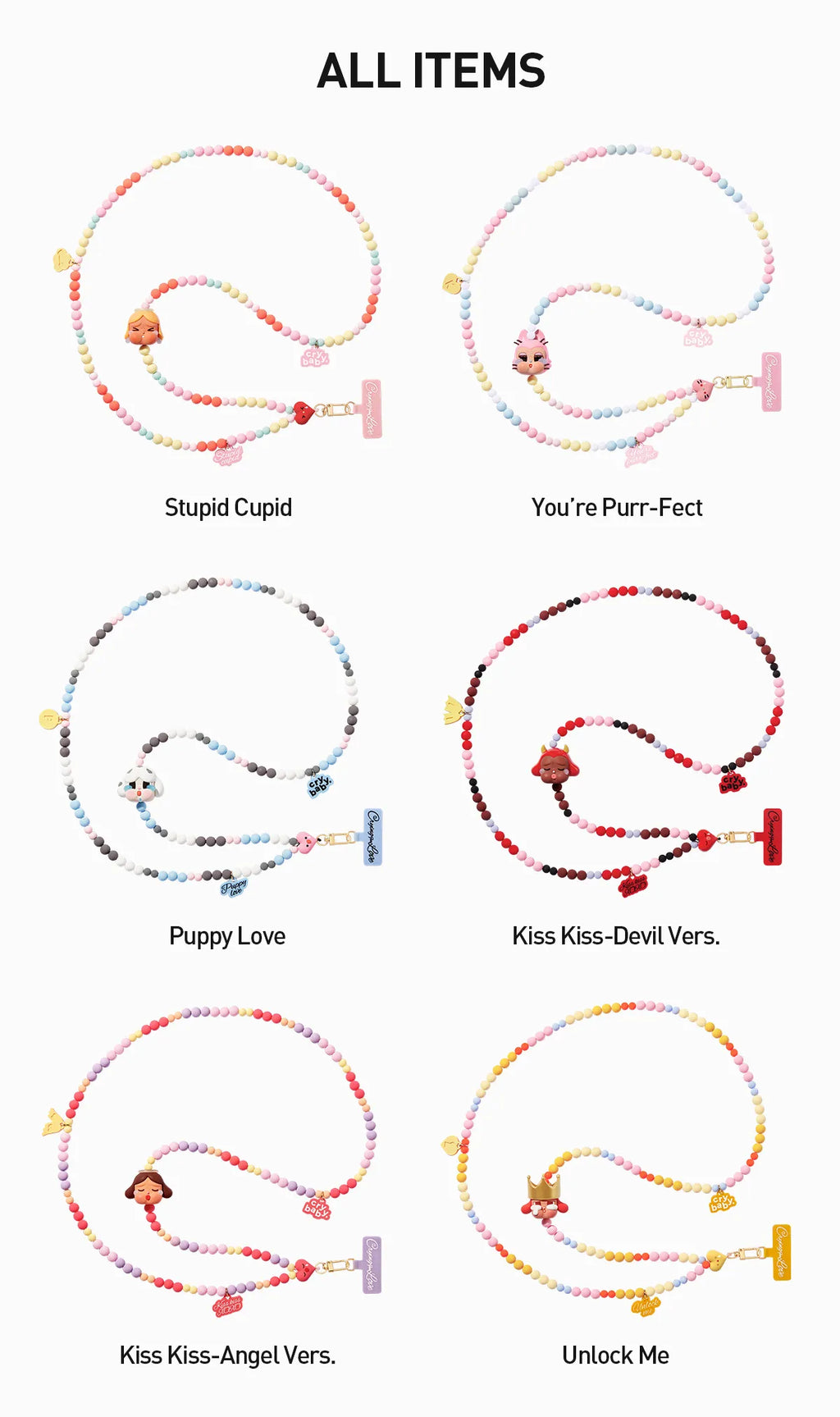 CRYBABY Crying For Love Series-Phone Charm Blind Box