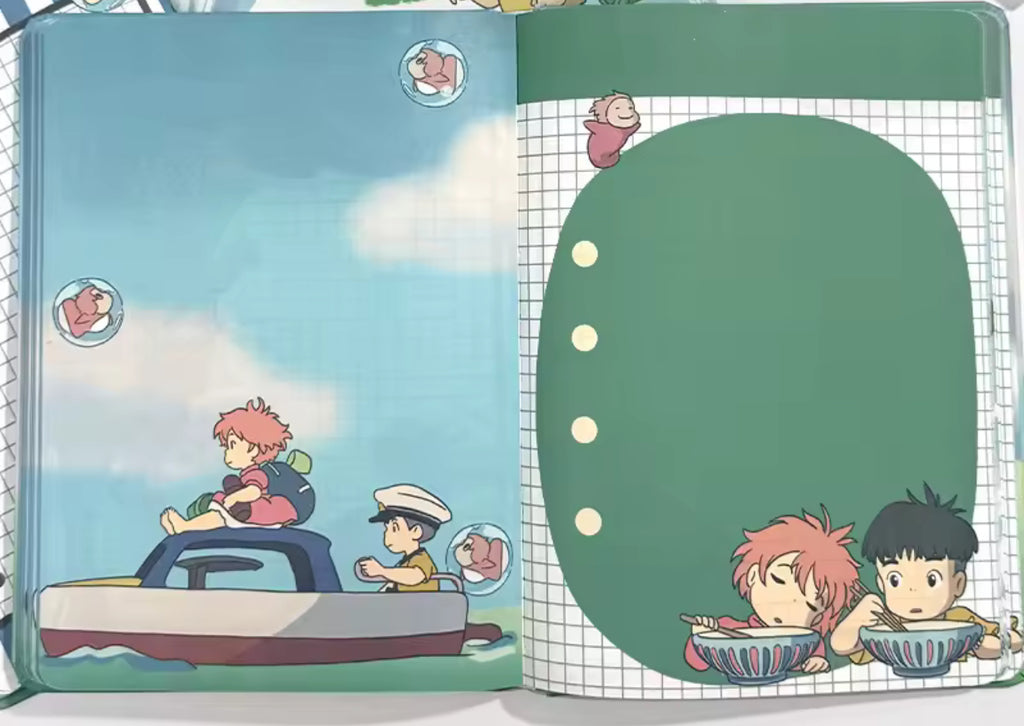 Studio Ghibli Ponyo A5 Colored Notebook