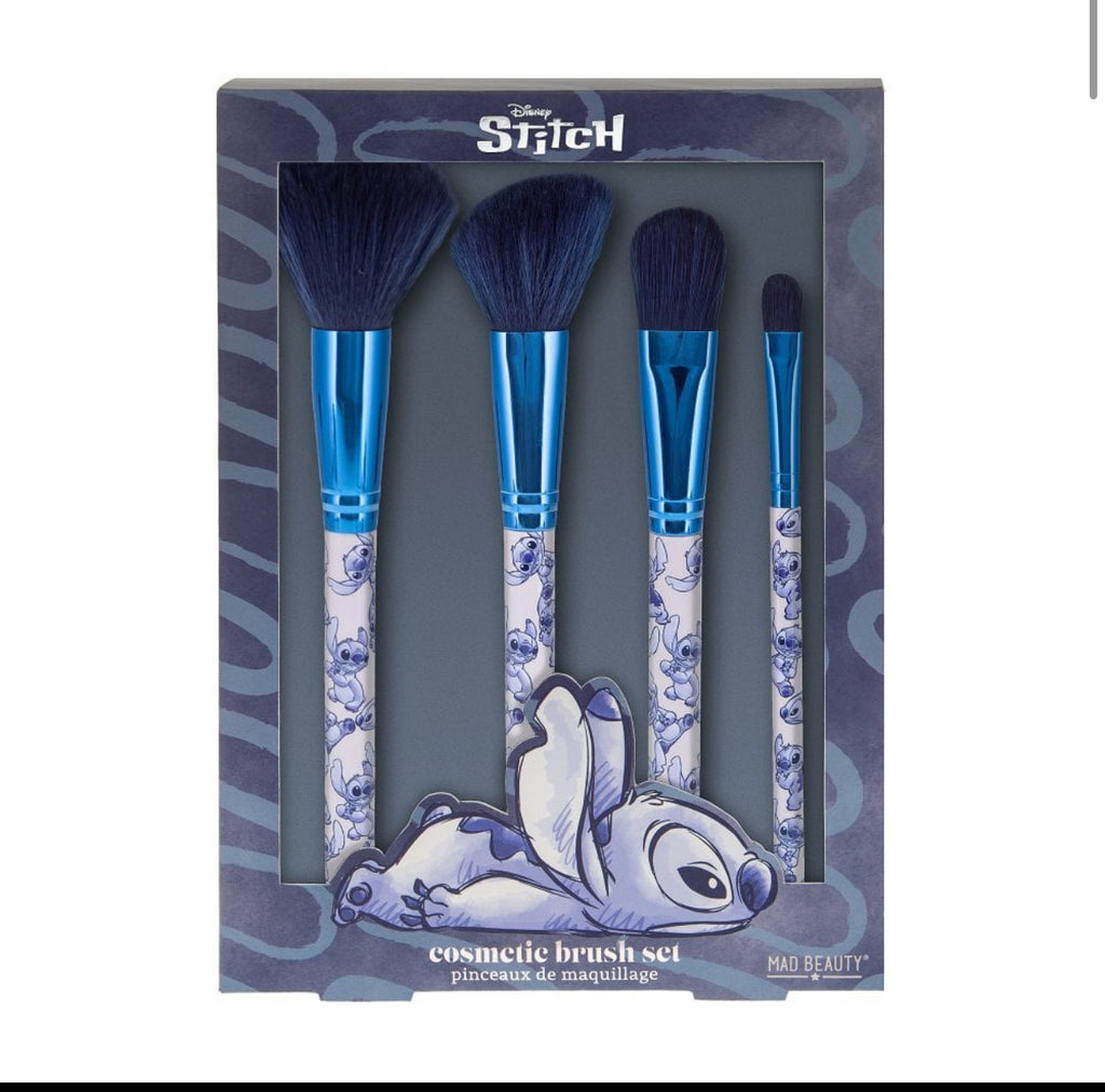 Stitch Makeup Brush Set + Brush Cleaning Pad SET