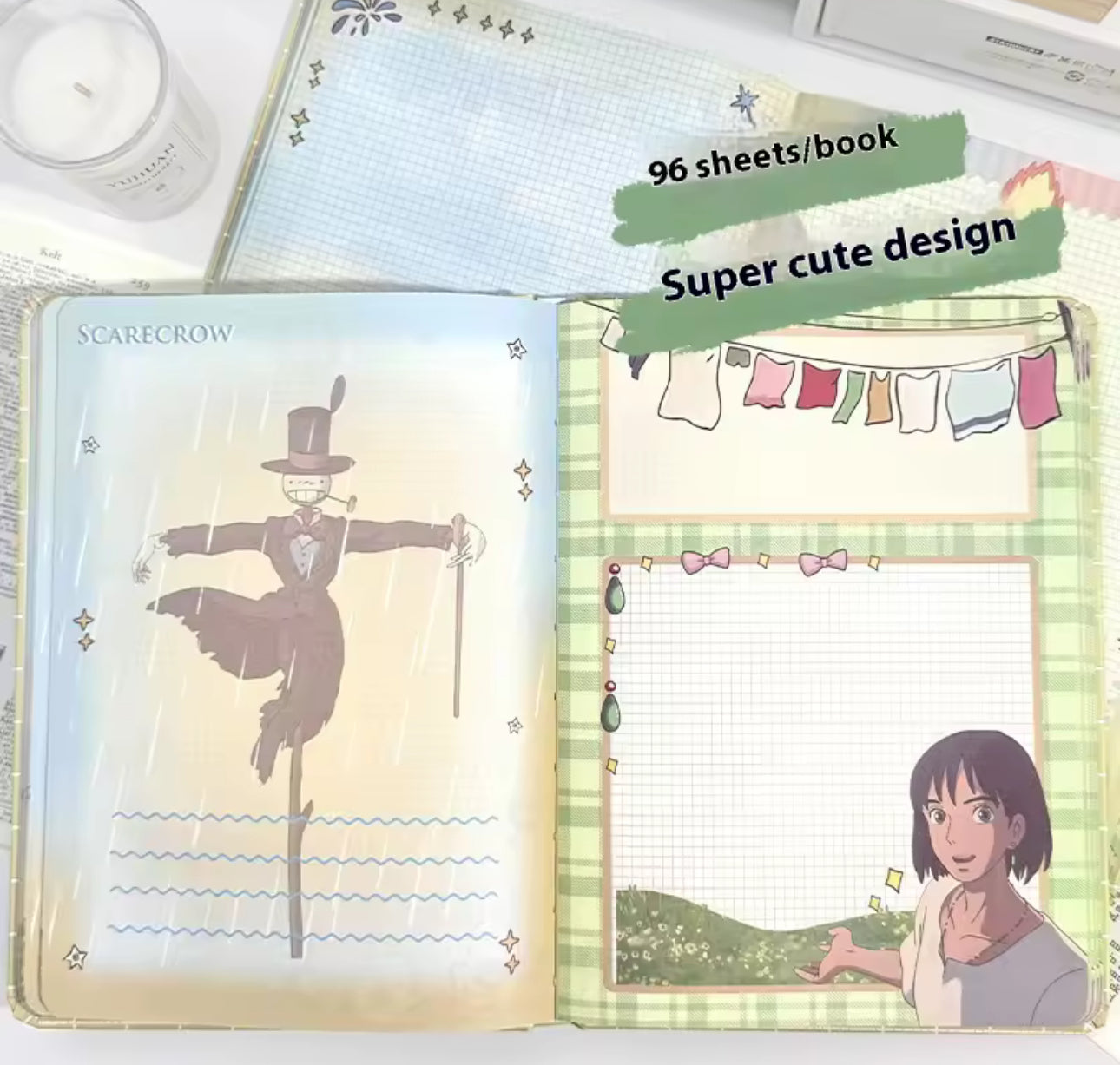 Studio Ghibli Howl’s Moving Castle A5 Colored Notebook