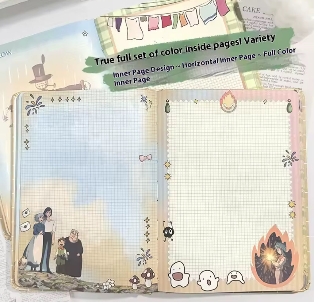 Studio Ghibli Howl’s Moving Castle A5 Colored Notebook