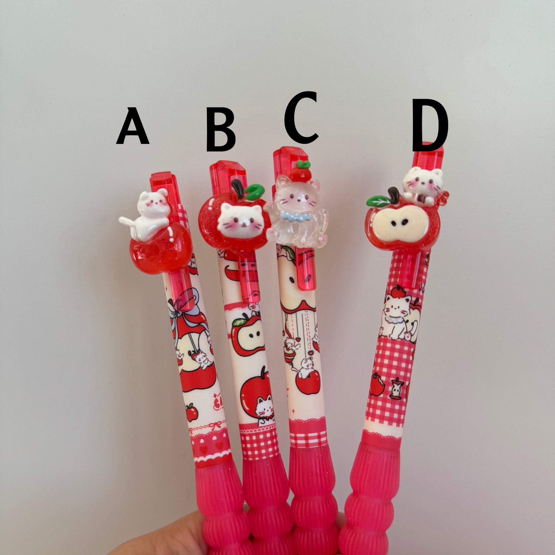 PINK Apple Cat Pens